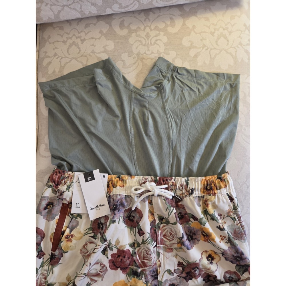 Goodfellow & Co Men's Floral 5" Swim Trunks With Liner Size M NEW! $30 - Picture 7 of 9